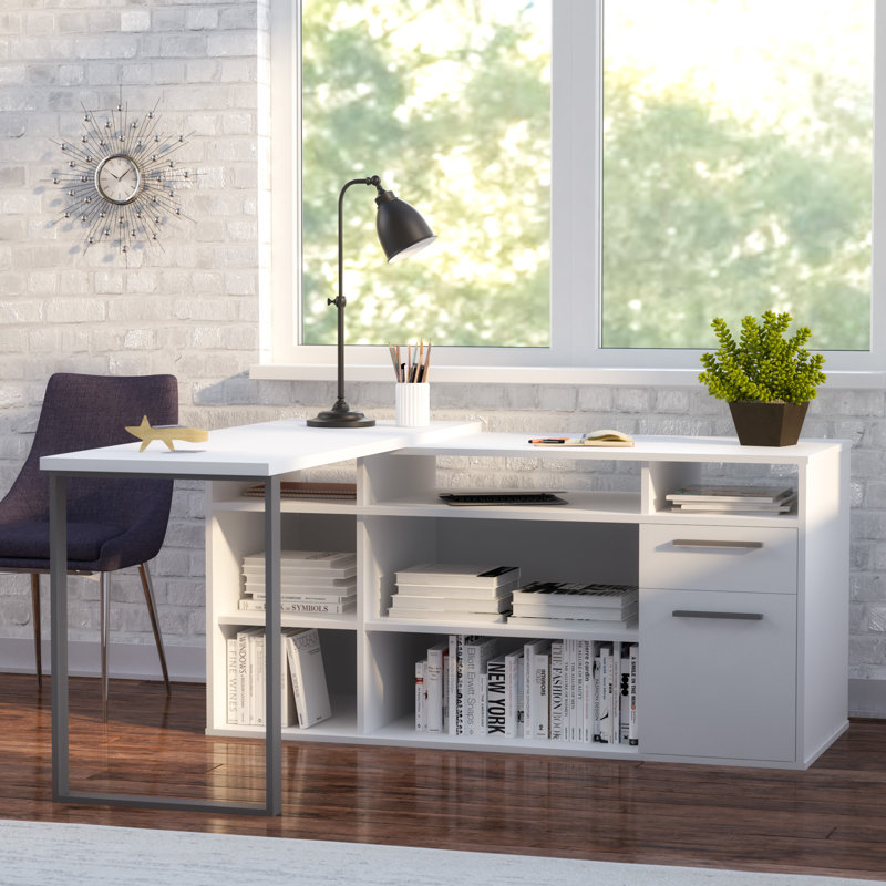 Mercury Row Alves Reversible LShaped Computer Desk & Reviews Wayfair